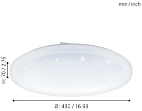 Eglo 97879 - LED Mennyezeti lámpa FRANIA-S LED/33,5W/230V