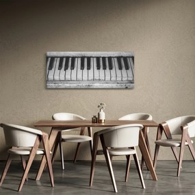 Egy régi zongora képe (120x50 cm)