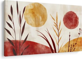 Kép - Növények és körök (90x60 cm)