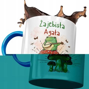 Kék Bögre Ágota Ági Ajándék Nyomtatott Fotóval