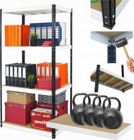 Helios fém tároló állvány garázs állvány 180x110x50cm 4Px400kg Pl