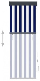 kék és fehér kültéri roló 60 x 250 cm