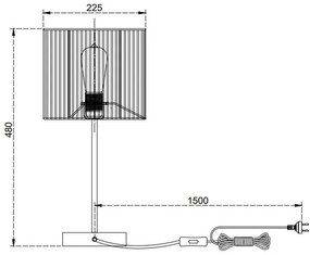 Lámpa Mennyezeti lámpatest FORESTO 4 , 6267, AC220-240V, 50/60Hz, 1*E27, max.40W, átmérő 22,5 cm, fekete