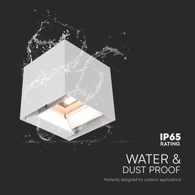 LED napelemes fali lámpa érzékelővel LED/9W/5V IP65 2600 mAh fehér