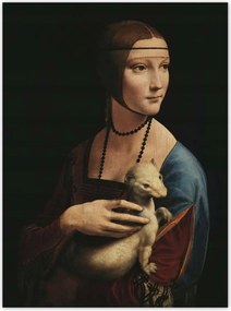 Poszterek 100x135 Hölgy menyéttel Gronostaj