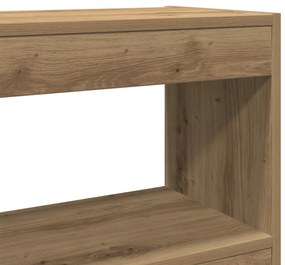 könyvespolc/térválasztó kézműves tölgyből - 100x30x103cm, farostlemezből készült