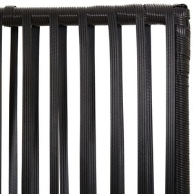 fekete 4 paneles polyrattan térelválasztó