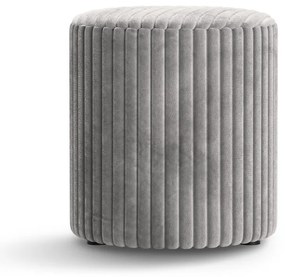 Világosszürke kordbársony puff Dia – Micadoni