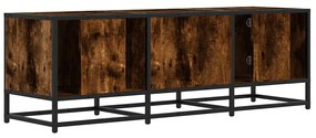 füstös tölgy színű szerelt fa és fém TV-szekrény 120x35x41 cm