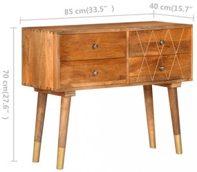 tömör mangófa komód 85 x 40 x 70 cm