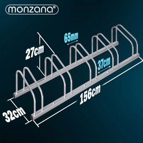 monzana® Állvány 5 kerékpárhoz - 156x32x27 cm