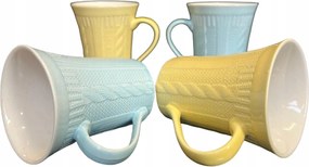 4 Db-os Desszertes Bögre Szett Téli Pulóver 4x 200ml