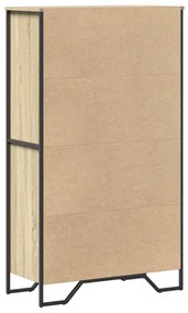 sonoma tölgy színű szerelt fa magasszekrény 79,5x35,5x137,5 cm