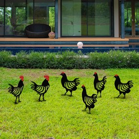 Chicken fém kerti dísztárgy, 23×27 cm – TR907MDS1105