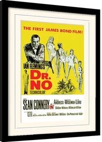 Keretezett poszter James Bond - Dr No Yellow