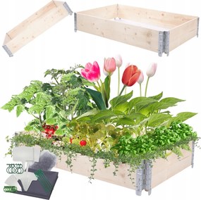 Magasított ágyás lépcsőzetes állítható herbárium virágtartó impregnáló 20x120x80