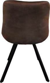 Étkezőszék, sötétbarna Velvet szövet/fekete, SAMIRA