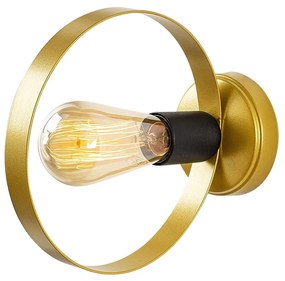 Opviq Halka fali lámpa, 20x23 cm, E27, 100 W, fekete / arany