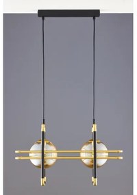 Jupiter 2026 - Csillár zsinóron FIORI 2xG9/10W/230V fekete/arany/bézs