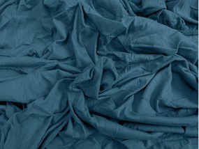 STANDARD Jersey lepedő fáradt kék színben 90x200 cm