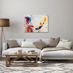 Kép - harcoló hal (üvegen) (70x50 cm)