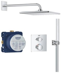 GROHE 34881000 - falba építhető zuhanyrendszer PRECISION 310 × 310 mm fényes króm