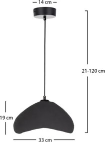BRILAGI - WABI SABI kábeles függeszték 1xE27/40W/230V átm. 33 cm fekete