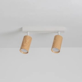 Brilagi - Spotlámpa SELE 2xGU10/30W/230V fehér/tölgy dekor