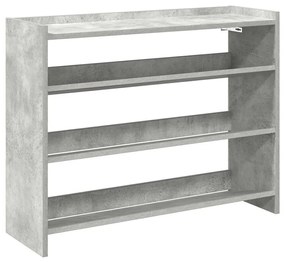 betonszürke szerelt fa cipőtartó 80x25x62 cm