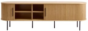 Natúr színű TV-állvány tölgyfa dekorral 56x180 cm Nola – Unique Furniture