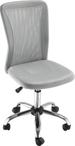 Vinsetto Hálós Irodai Szék Karfa Nélküli Forgós Íróasztali Szék, Magasságállító Funkcióval, 100 kg Kapacitás, Tanulmányi Irodához 43x58x90-100 cm Szür