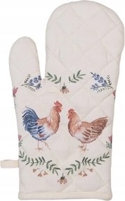 Edénytartó állvány csirkével és kakassal 18x30 cm