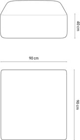 Terrakotta színű kordbársony lábtartó Campi – Cosmopolitan Design