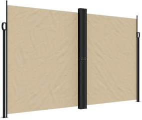 bézs behúzható oldalsó napellenző 200 x 1200 cm