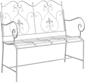 vidaXL Kerti pad Antik fehér 104 x 54 x 93 cm Acél