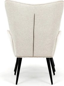 Relaxációs fotel, bézs, bársony kárpit, AK-303 CRM2