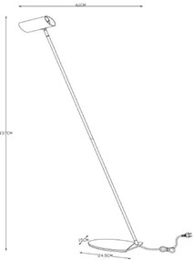 Lucide 19700/01/30 - Állólámpa HESTER 1xGU10/7W/230V fekete