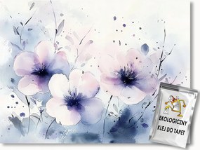 Fotótapéta Flizelina Akvarell Természet Nagy Virágok Kert 250x175 ragasztó