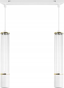 Led Mennyezeti Lámpa Lógó Cső Fehér Elegáns Fehér Arany Loft Glamour