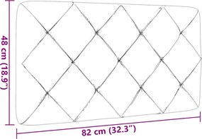 kék szövet fejtámla párna 80 cm