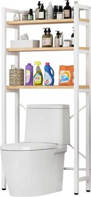 Polcállvány WC fölé, tölgy natural/fehér, BALRAM