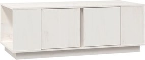 vidaXL fehér tömör fenyőfa dohányzóasztal 110x50x40 cm