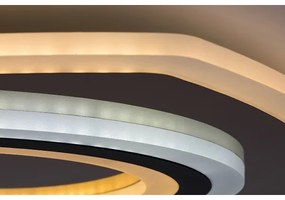 Rabalux 71317-LED fényerőszabályozható mennyezeti lámpatest TANELI 60W/230V 3000/4000/6000K króm/fekete + távirányító