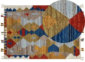 Színes kilim gyapjúszőnyeg 160 x 230 cm ARZAKAN Beliani