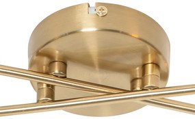 Modern mennyezeti lámpa arany 4-es füstüveggel - Athén