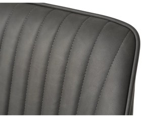 Sötétszürke kárpitozott karfás étkezőfotel szett 2 db-os Nolan Stripe – Unique Furniture