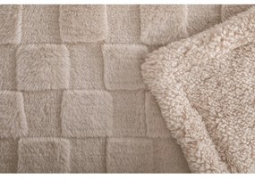 Bézs mikroplüss takaró 150x200 cm Rava – Tiseco Home Studio