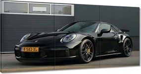 Vászonkép 60x30 Fekete Porsche Autó