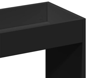 fekete szerelt fa magasszekrény 63 x 33 x 100 cm