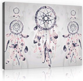 Vászonkép 60x40 Álomfogó tollak bohém gyöngyök boho nyugodt alvás finom